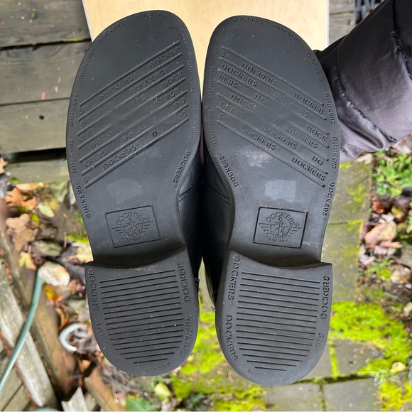 Dockers Wm’s Black Leather Lace up With Velcro Top Strap Combat Boots Sz 8.5 M - Picture 11 of 15